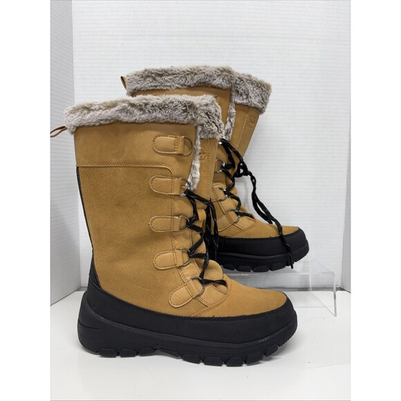 all in motion Women’s Winter leather lace up  Boots thermolite ecomode size 8 - Picture 1 of 10